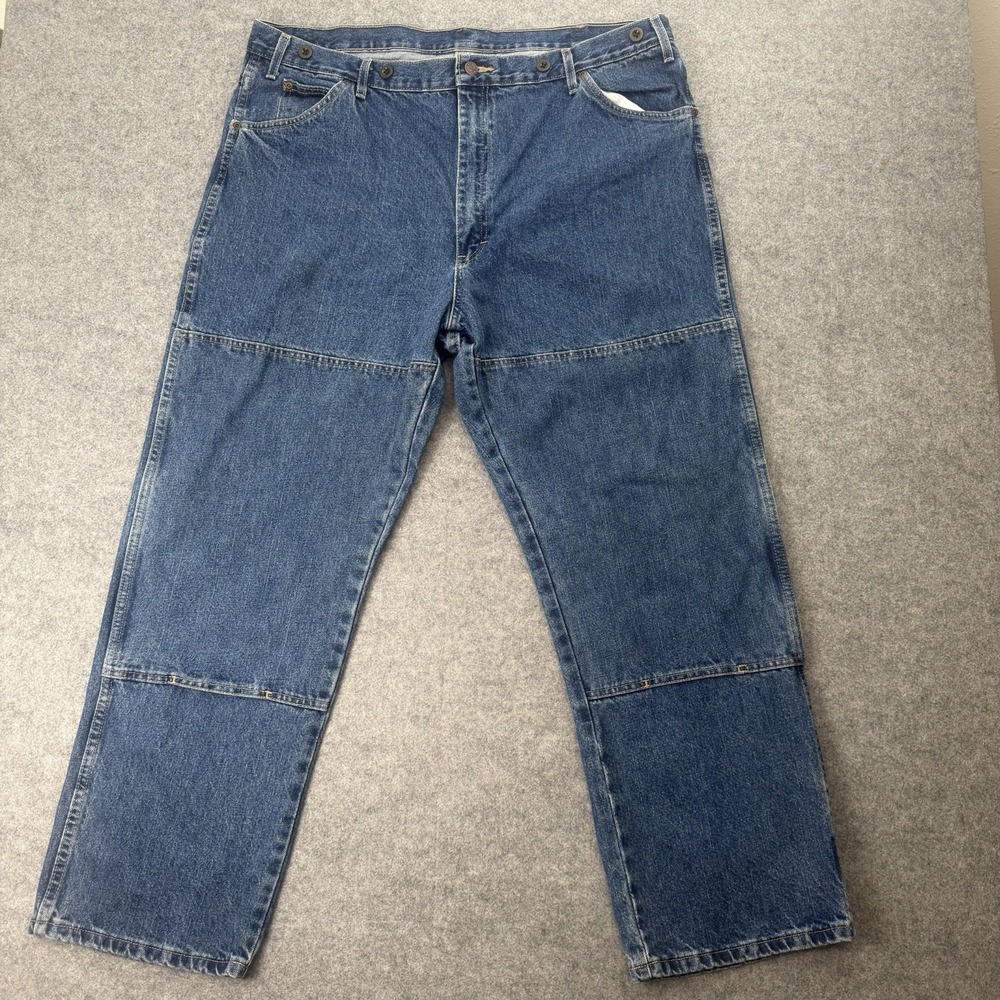 Dickies Men's Work Jeans 42x30 Double Knee 6 Pocket 100% Cotton Denim Workwear